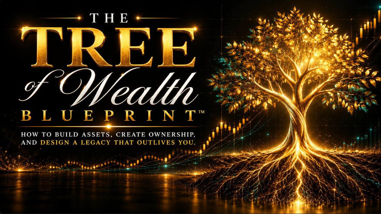 The Tree of Wealth Blueprint logo with a golden tree and its roots